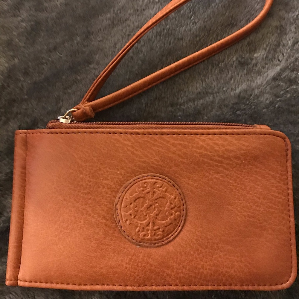 Maurices Tan Wristlet Clutch